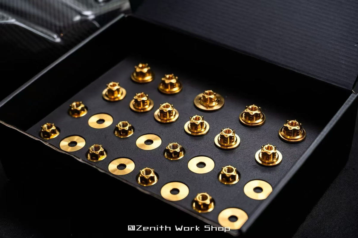 G8x S58 Gold Titanium Engine-Bay Screw Set