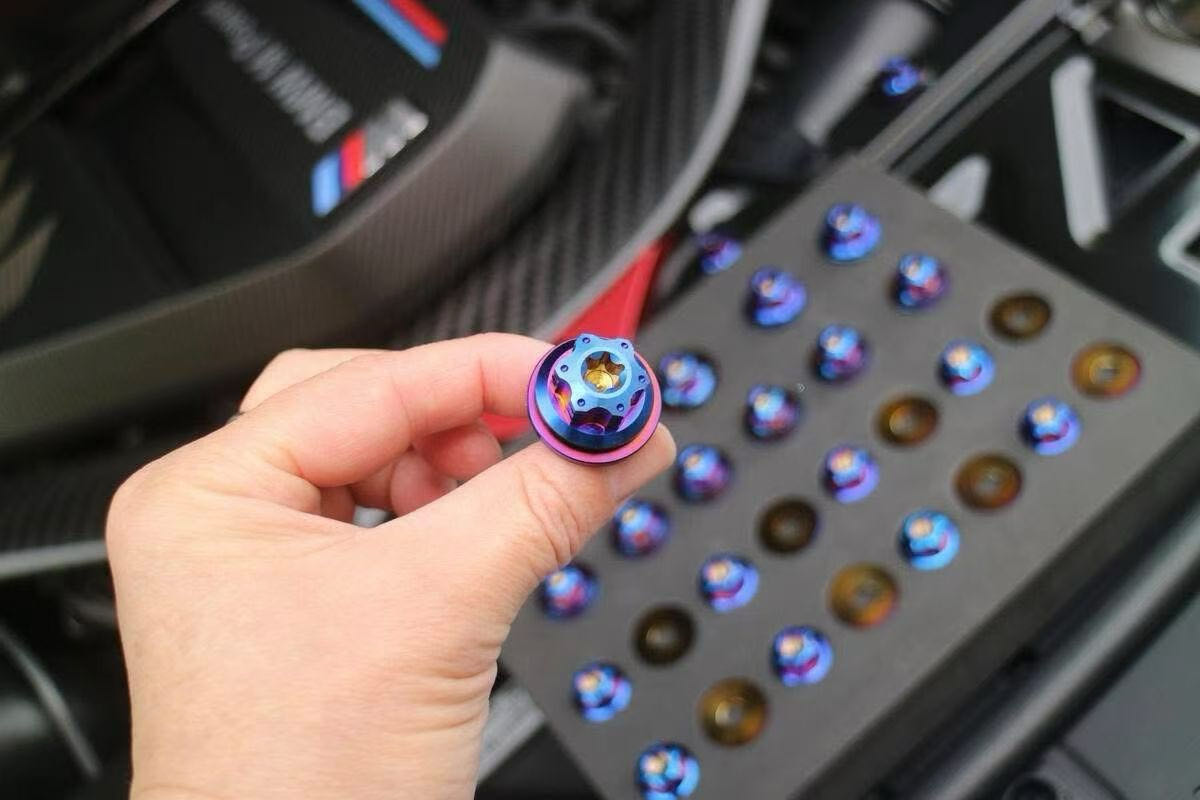 G8x Burnt-Blue Titanium Engine-Bay Screw Set